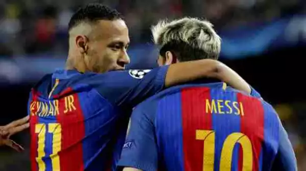 See How Messi Bids Neymar Farewell (PHOTOS) 